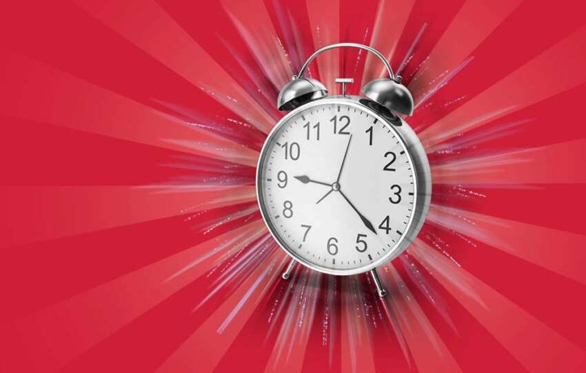 Clock symbolizing procrastination