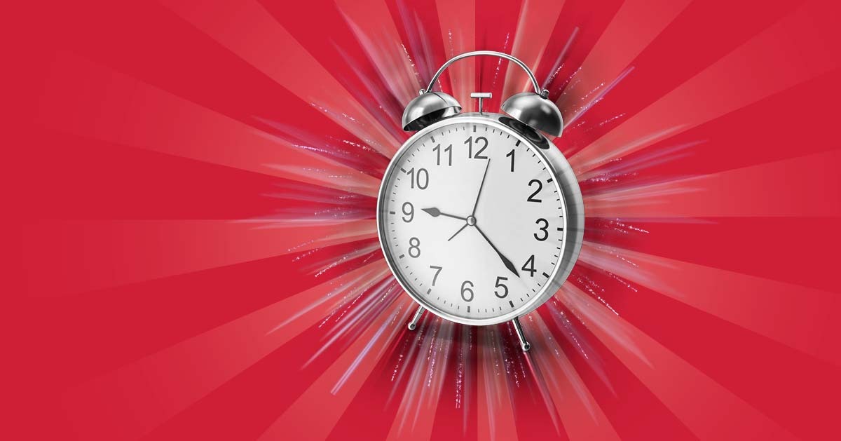 Clock symbolizing procrastination