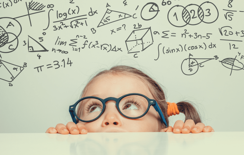 A child learning math by building automaticity