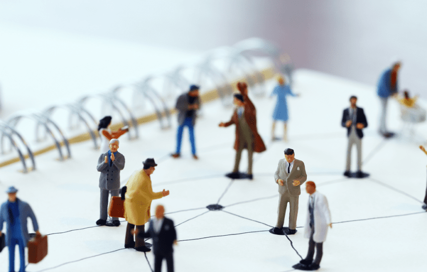 image of people in a social media network