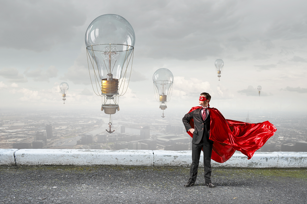 Image of superman representing innovation hero worship