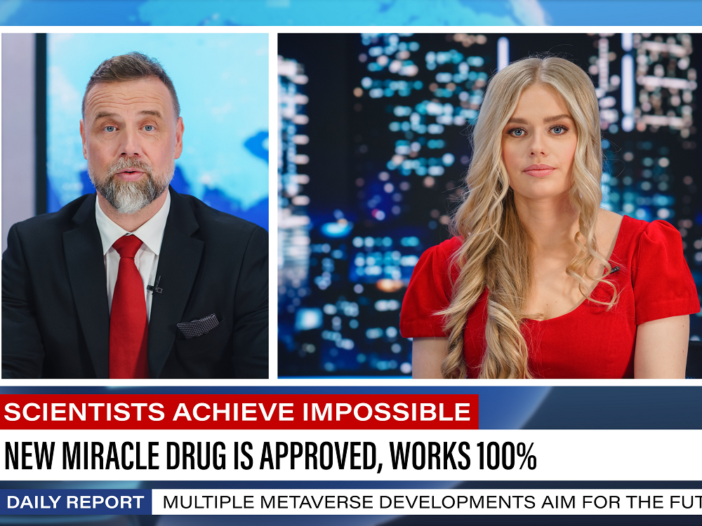 Image of newscast to convey that its hard to write about innovation using innovation journalism