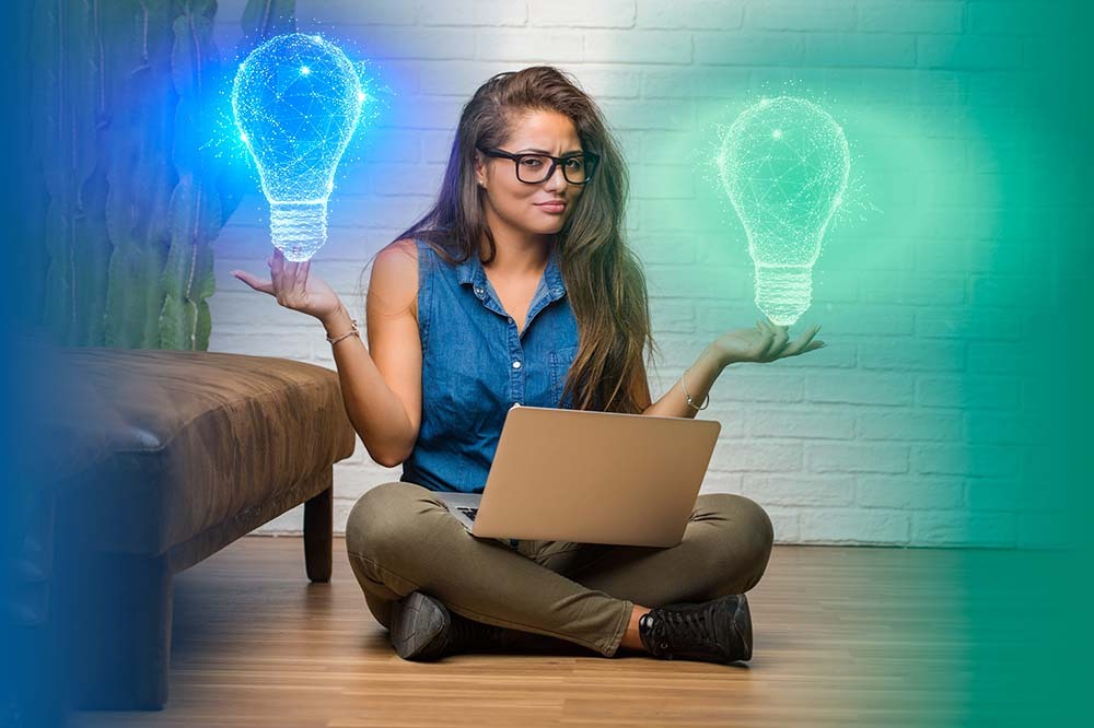 Picture of someone uncertain of options