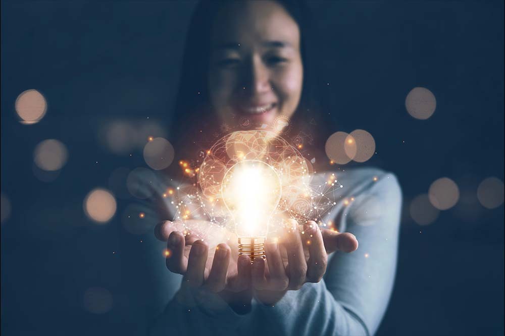 Image symbolizing a person holding inspiration