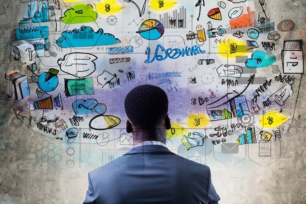 Image of man thinking up new ideas