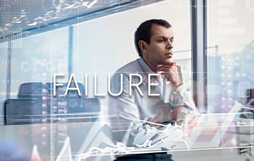 Image of a person contemplating failure