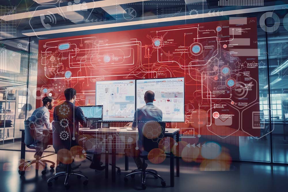 Image of two people collaborating