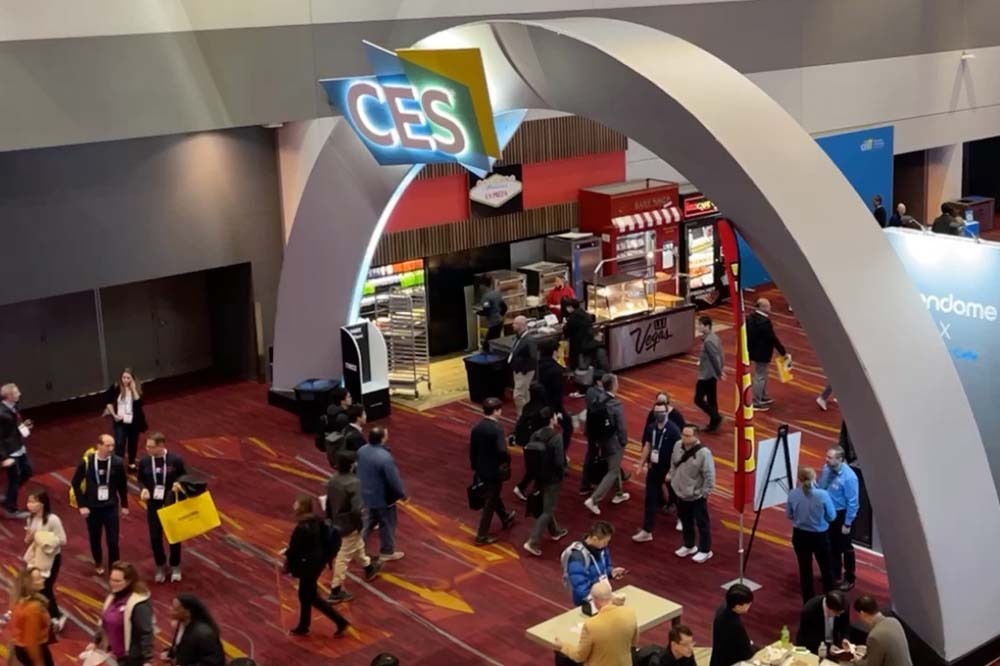 Image of the entrance to CES 2024 in Las Vegas