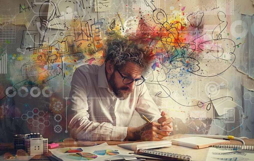 Image of someone struggling with creative block