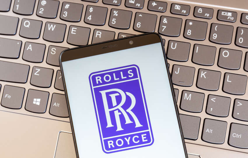 Image of Rolls-Royce logo on mobile phone