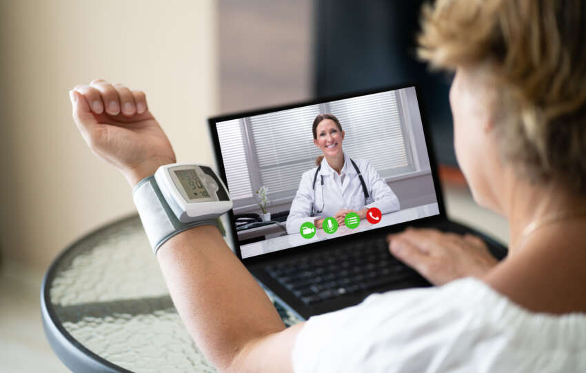 Image of a telehealth session
