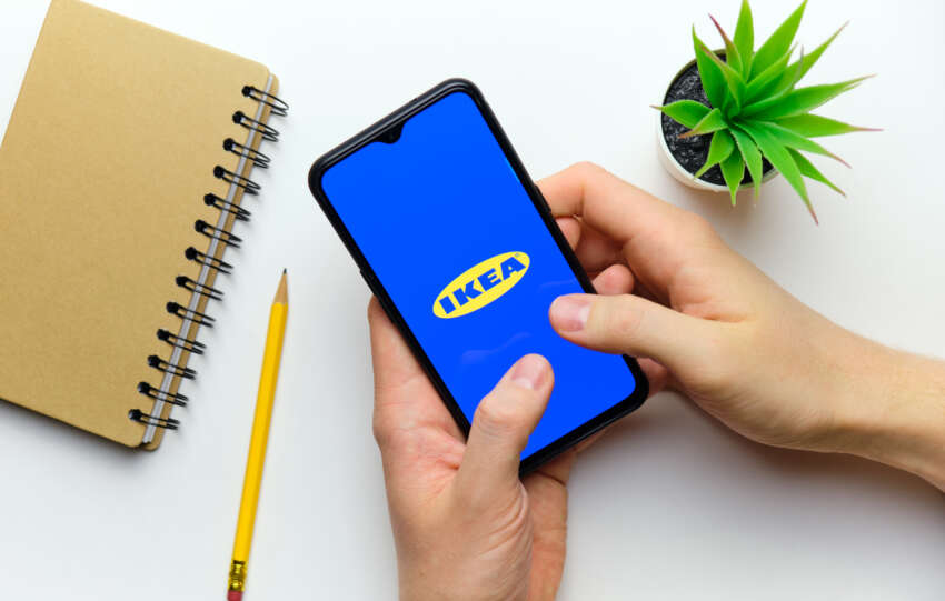 Image of IKEA app on a phone