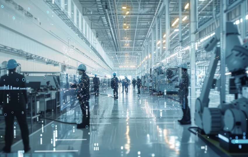 Image of a factory using advanced technology