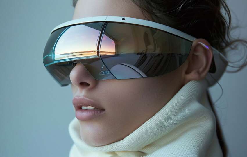 Pic of a women wearing VR glasses